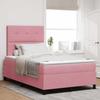 Box Spring Bed with Mattress and Headboard Pink 120 x 190 cm Velvet