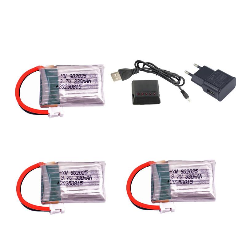 New Upgrade 902025 3.7V 330mAh PH2.0 Mini Drone Battery For Mini RC Quadcopter RC Car Mini RC Toys Parts Battery with Charger