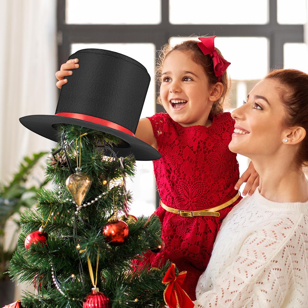 Creative Christmas Snowman Hat Prop for DIY Decoration Festive Outdoor Holiday Dress-Up Game Lightweight Easy Storage