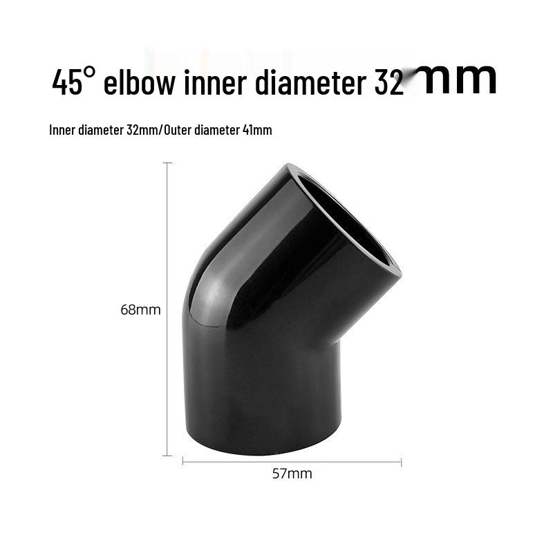 UPVC Fish Tank Plumbing Fittings: Hard Water Pipe Connector & Elbow Tee (Black)