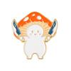Adorable Mushroom Brooch Cute Metal Badge Fashion Accessory For Clothing And Bags