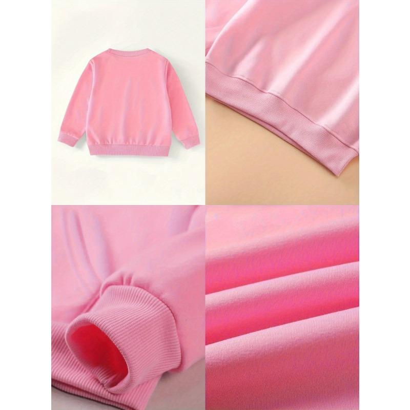 Kids Print Sweatshirt - Round Neck Pullover with "CAPYBARA" Design, Casual Fall/Winter Fashion, Soft Fabric, Machine Washable, Cute Sweatshirts