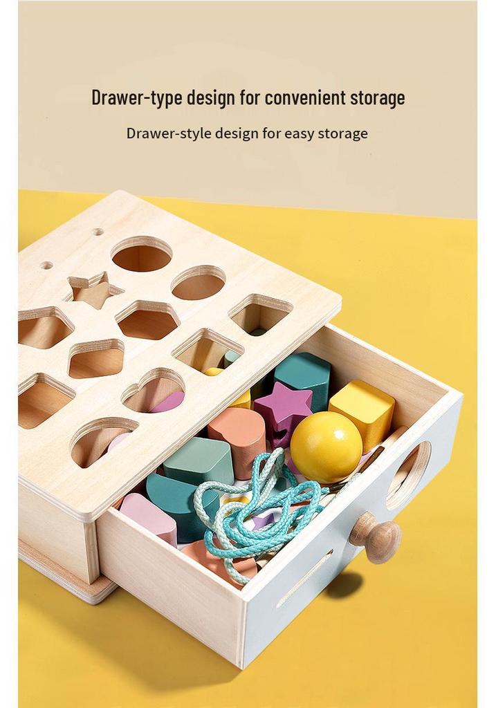 2025 Children's Educational Wooden Shape-Matching Toy: Early Learning Geometric Recognition Box