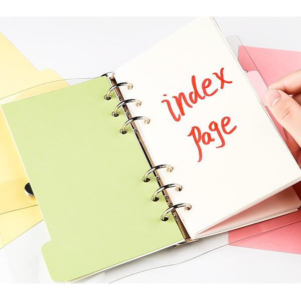 A6A7B4 Colored Index Loose-Leaf Notebook Refill and Divider Pages for Planners
