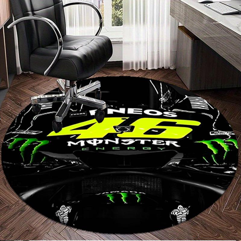 1PC Valentino Rider Round Rug, Non-slip Chair Mat, Home Decor, Circle Carpet Perfect for Office, Bedroom, Living Room,Christmas Gift