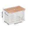Transparent Garbage Bag Storage Box Garbage Bag Dispenser Under Sink Stackable Clear Organizer Bins With Bamboo Wood Lid