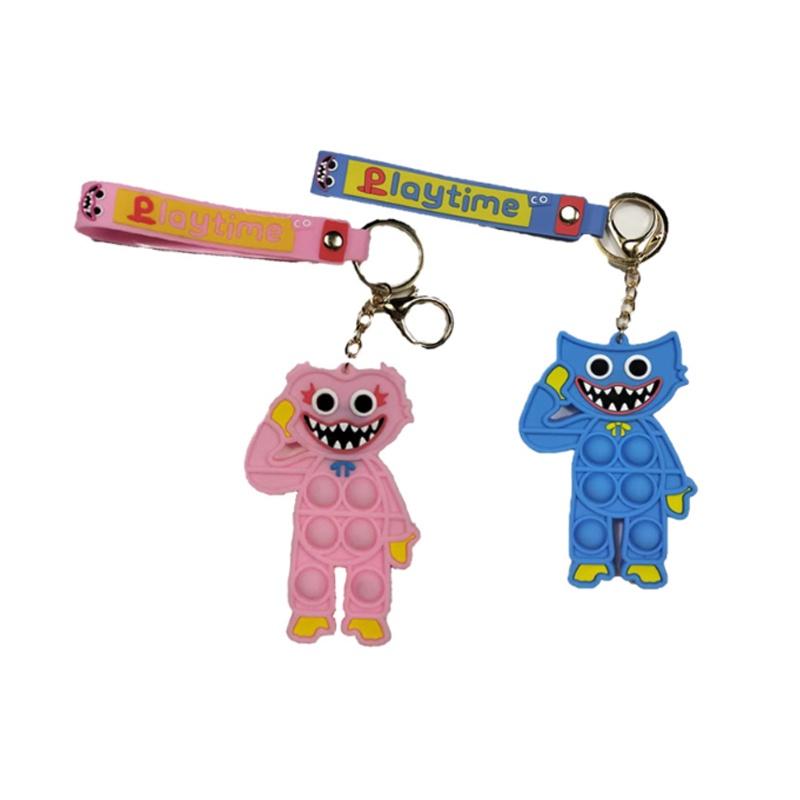 Led Poppy Playtime Huggy Wuggy Toy Keychain Fun And Safe Stress Relief Pendant With Light