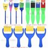 12PCS Roller & Stamp Combo Painting Sponge Brush Gentle Texture DIY Drawing Tools  Handmade Painting