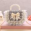Fashionable and Cute Girl Princess Photo Decoration Lace Bow Crossbody Bag Children's Coin Purse Festival Gift