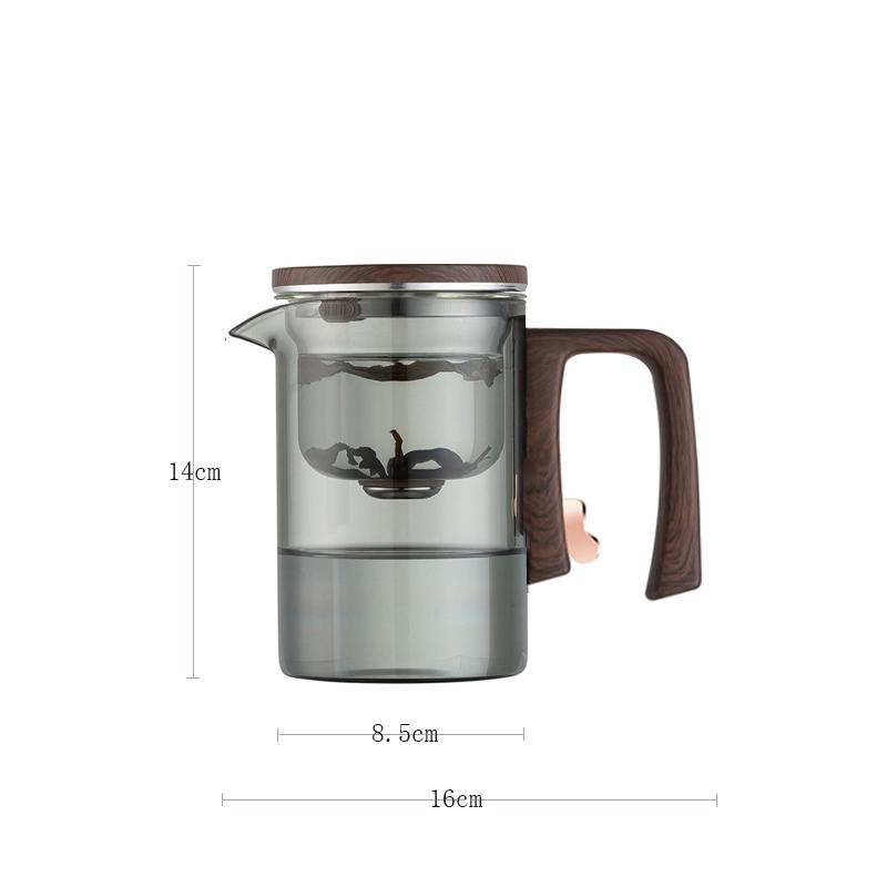 Fashion New Water Separation Inner Container Teapot One Click Magnetic Switch Tea Separation Filtration Glass Tea Pot