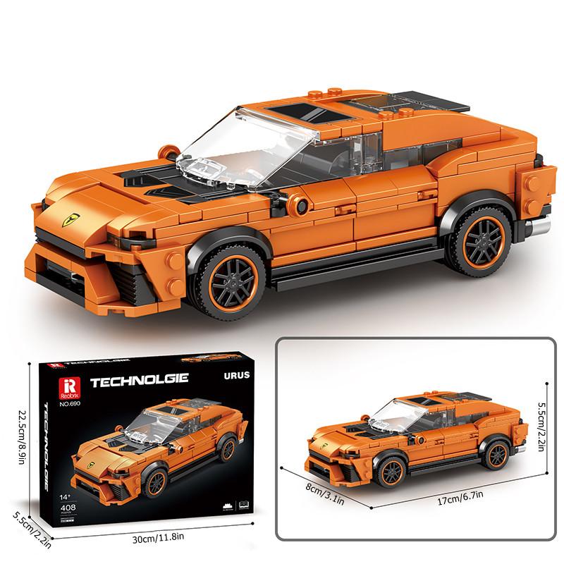 Non-Toxic Creative Champion Technical Sports Car Assembly Building Blocks Moc City Famous Racing Vehicle Ideas Model Bricks Diy Toys Gifts
