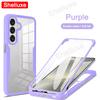 360 Full Body Front+Back Clear Case Shelluxe For Samsung A56 A36 A26 A06 A16 4G 5G Silicone Double Sided Shockproof Phone Cover