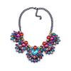 Geometric Wholesale Alloy Colorful Rhinestone Necklace For Women Simple And Stylish Fashion Jewelry