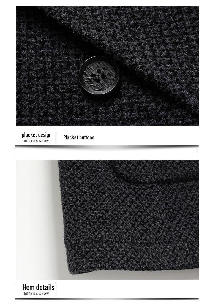 2025 Men's Trendy Stand Collar Jacket: Slim Fit Business Casual Suit for Spring and Autumn