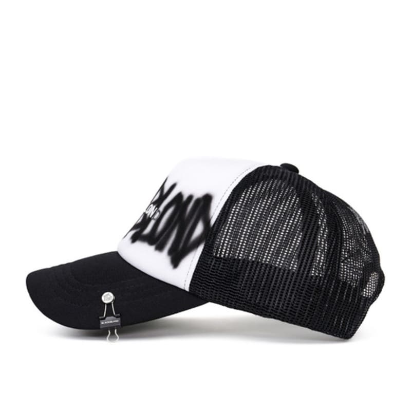 BLACKBLOND BBD Graffiti Metal Logo Trucker Mesh Cap (Black)