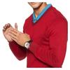Casio EDIFICE Series Classic Simple Casual Fashion Mechanical Movement Leather Strap Japanese and Korean Watch Men's Watch Silver Dial EFR-559GL-7AV