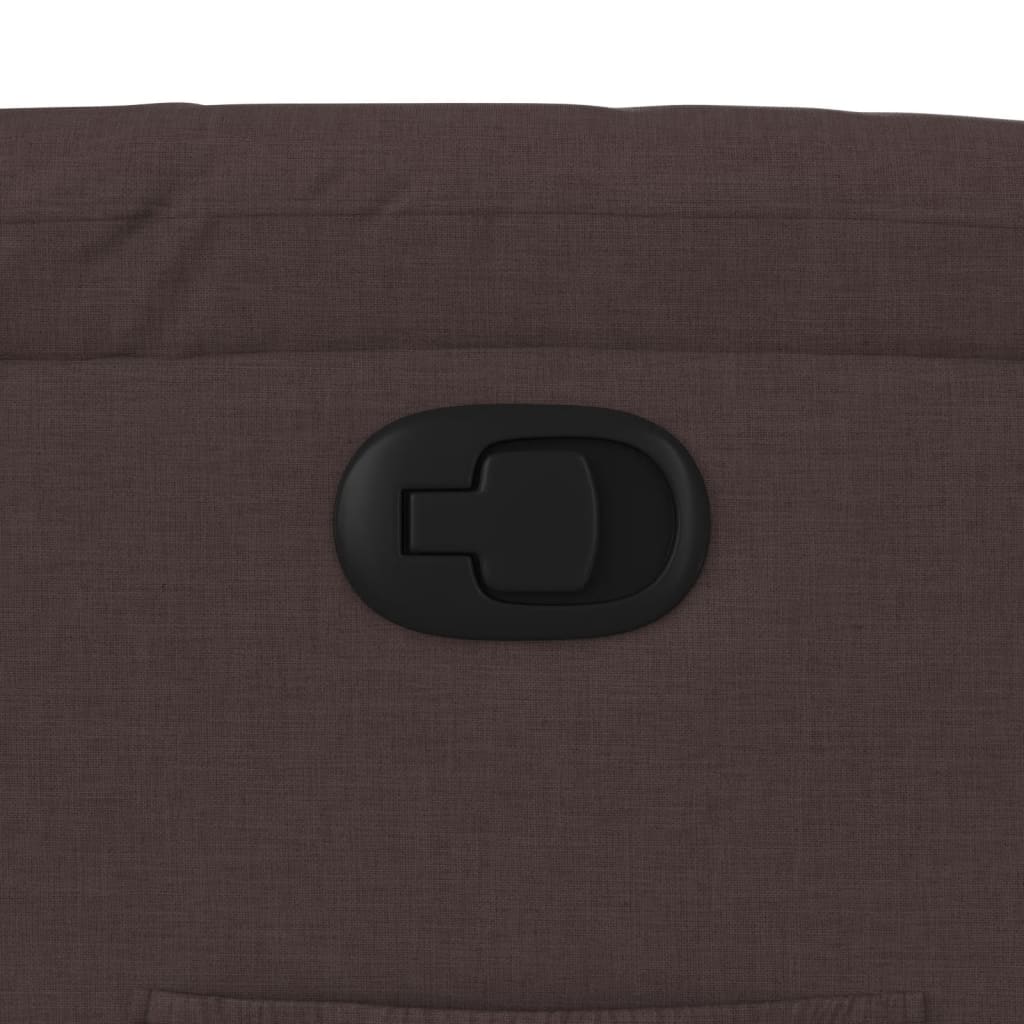 Recliner Chair with Lift Assistance Dark Brown Fabric