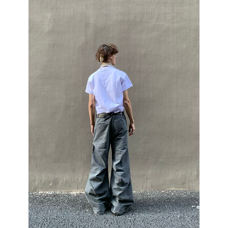 Cabbage Coke National Trend American Retro Three-Dimensional Pleated Design Niche High Street Wide-Leg Cleanfit Casual Trousers