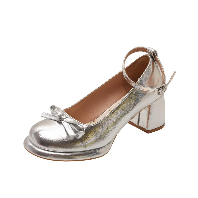 

Fairy style bow wedge heel single shoes women s outer wear 2025 new open-toed square head with skirt temperament single shoes 35