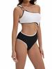 Color-matching Hollow-out One Shoulder Sexy Swimsuit Bikini
