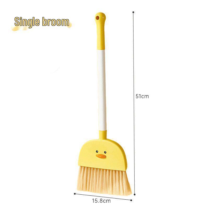 Kids' Mini Broom and Dustpan Set: Baby-Friendly Toy for Sweeping and Mopping