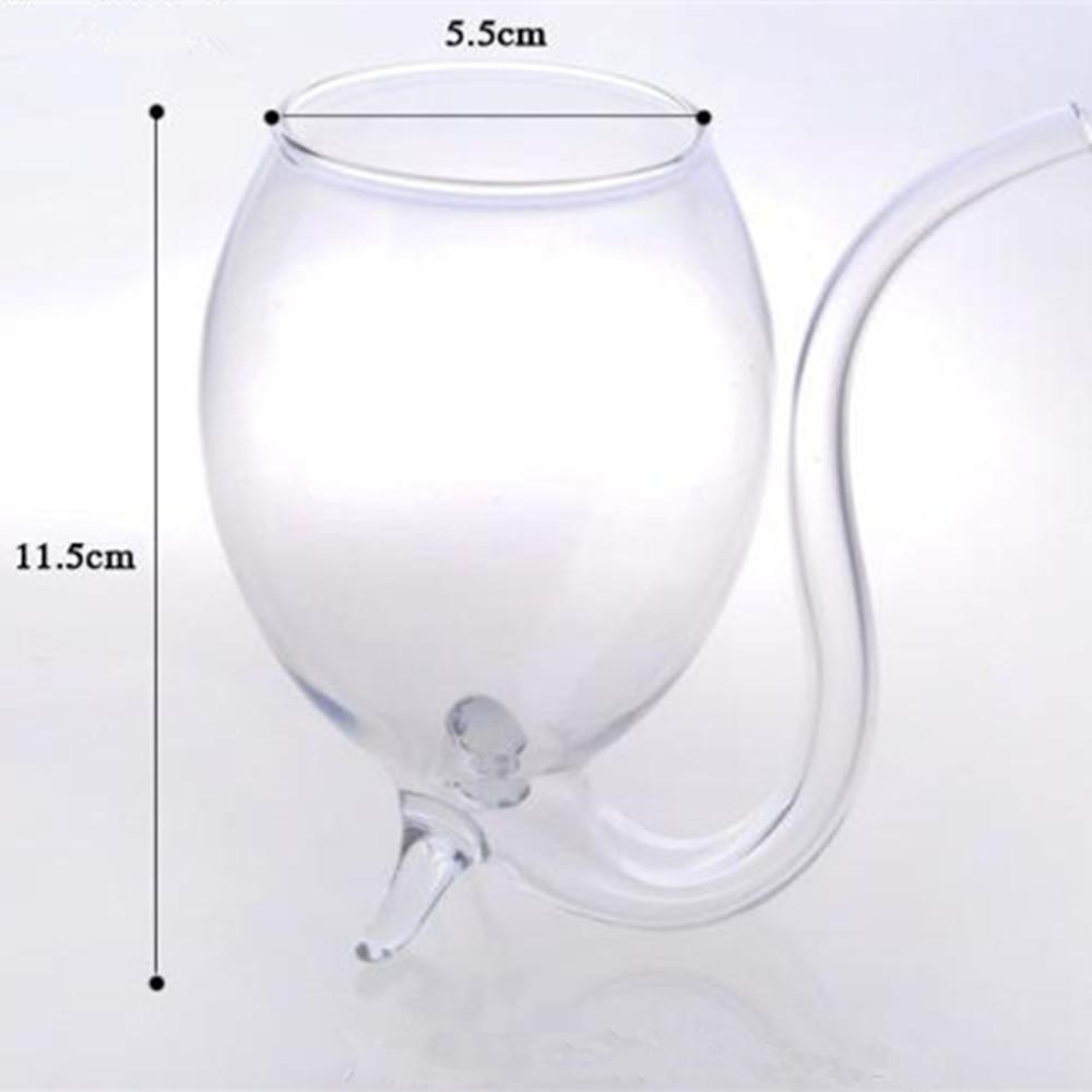 Heat Resistant Transparent Cocktail Glass Cup with Straw for Wine Whiskey Milk Juice Tea Sipping Sipping Cup with Drinking Tube