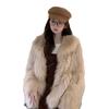 Eco-friendly fur coat, environmentally friendly in autumn and winter, young medium and long daughter gold thickened warm wool coat