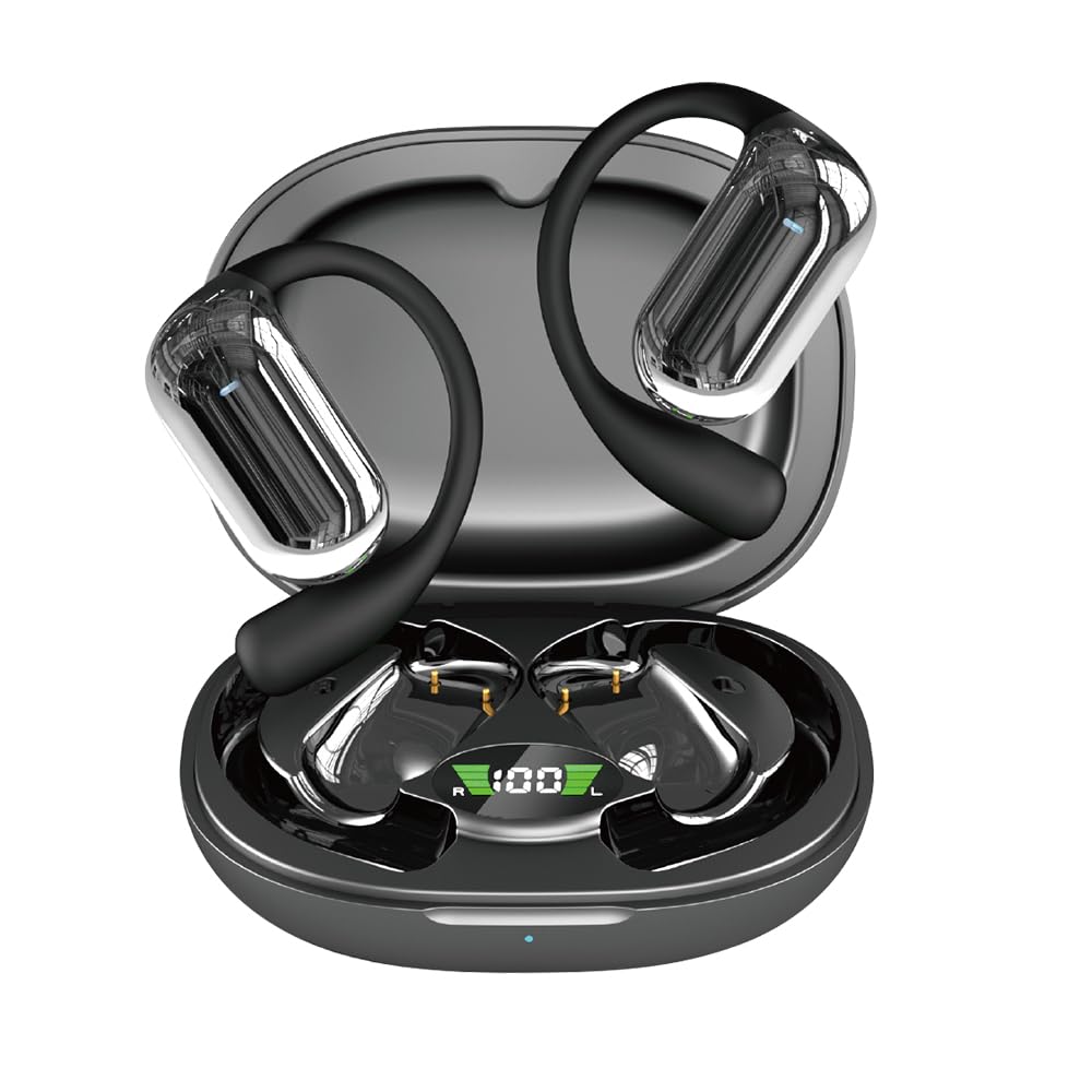 Improved SLuB Bluetooth True Wireless Air Conduction Sound Reduced Sound LED Automatic Compact and High Compatible with Multiple iOS and Android