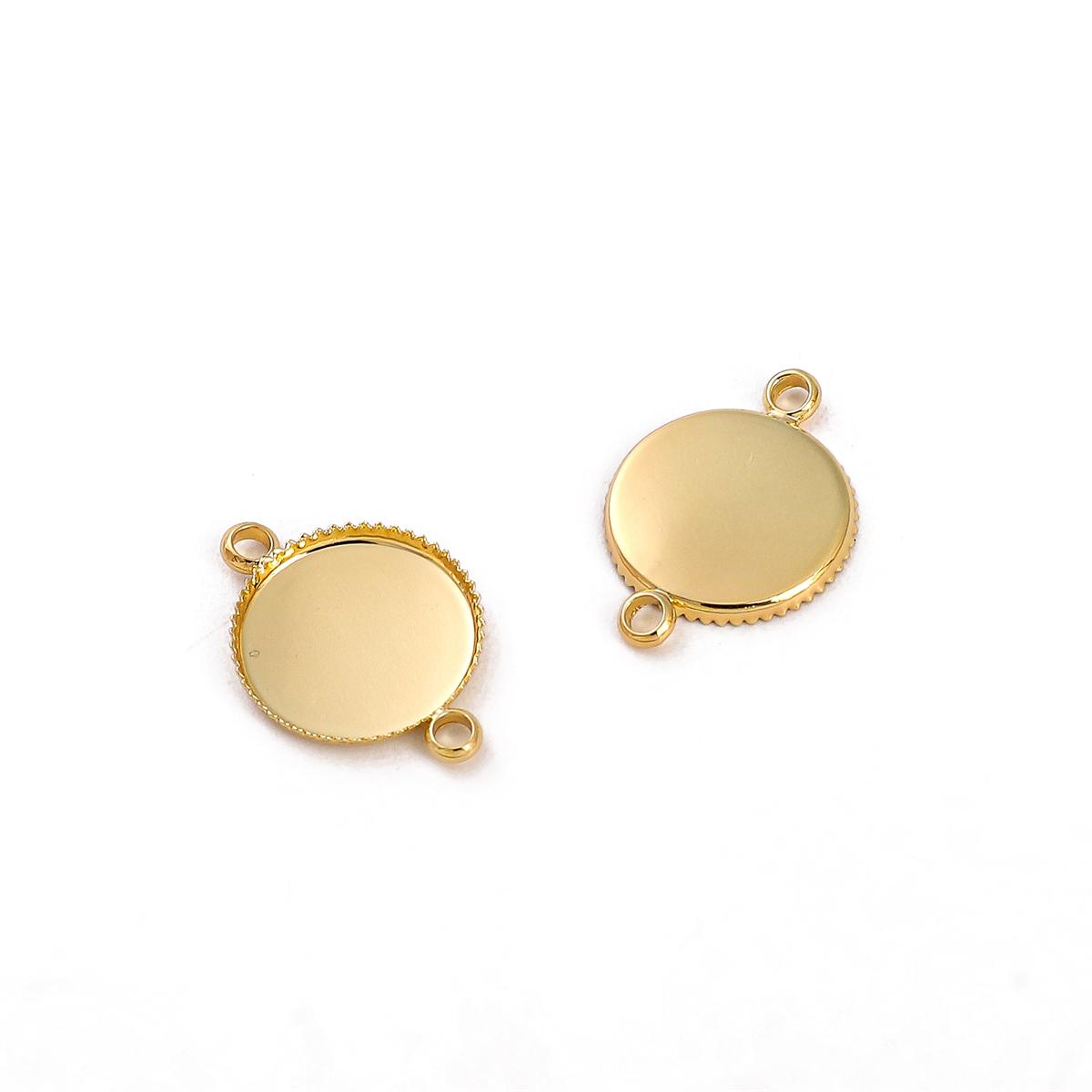 

Мідна кругова подвійна підвісна поверхня кільця Порожня опора для виготовлення ювелірних виробів своїми руками Аксесуари для рукоділля 03 12mm