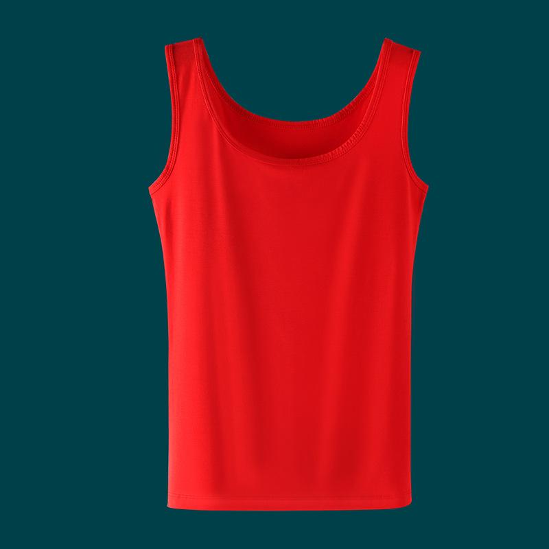 

Modal big red suspender vest women s base with sleeveless natal year vest top thin Xxl [recommended 65-80kg ] червоний