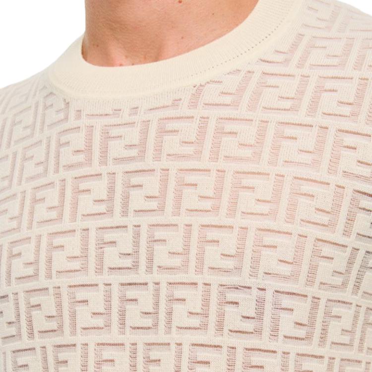 FENDI Allover Ff Jacquard Crewneck Jumper FZY063AAUQF0KE0
