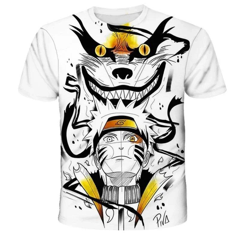 Naruto Cosplay Unisex 3D Printed T-shirt, Children s Street Wear, XXS