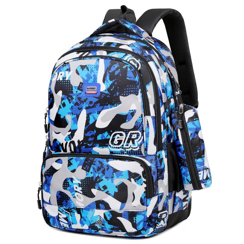 Printed Large Backpack Capacity Wear Resistant Student Schoolbag