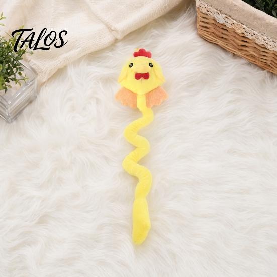 Interactive Cat Toy Plush Animal Toy, Long Tail Chew with Crinkle Sound, Hanging Stuffed Fox Chick Monkey for Indoor Cats Solo or Play Accessory