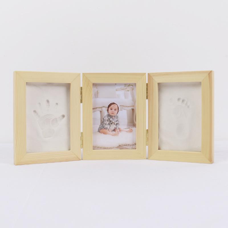 Baby Handprint & Footprint Ink Pad Photo Frame - Commemorative Birth Souvenir