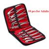 10pcs  Adults Stainless Steel Dental Extraction Forceps Pliers Kit Dental Surgical Tooth Extraction Forcep Pliers Kit