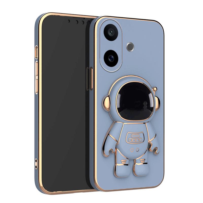 For Vivo V60 Lite Case Shining Astronaut Spaceman Bracket Holder Design soft plating For Vivo V60 Lite Back cover