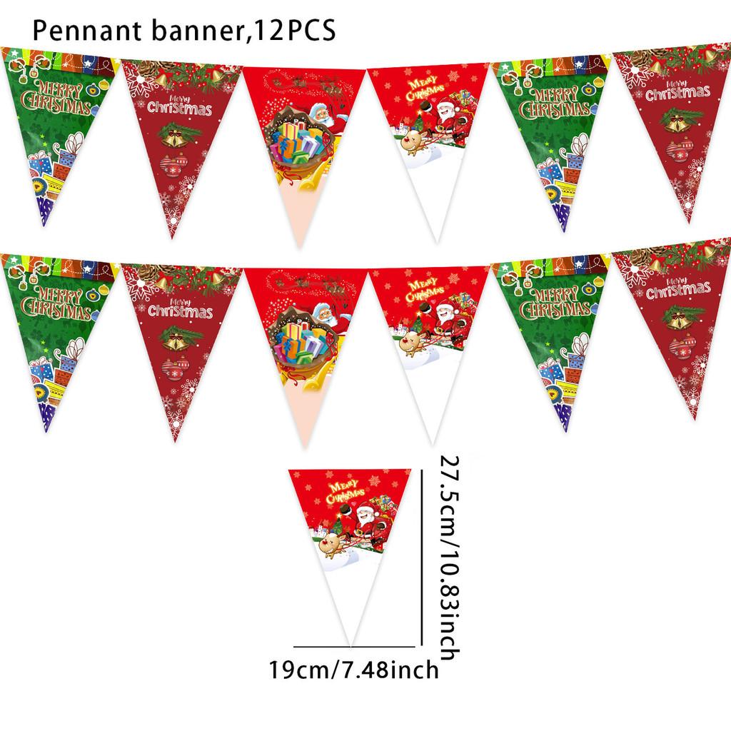 Triangle Christmas Halloween Flag Banner Holiday Party Supplies For Home Decor