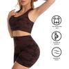 Damen Quick-Dry Tie-Dye High-Waist Bauchkontrolle Yoga-Shorts & Enganliegende Laufhosen
