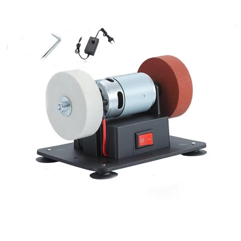Variable Speed Mini Bench Grinder Sturdy Base Dual Wheel Grinder Artifact Polishing