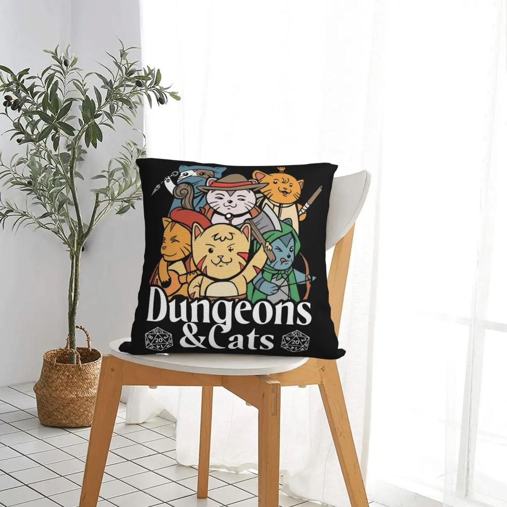 Funny And Cats Square Pillow Cases Cushion Covers Awesome Zipper Decor Pillowcase for Living Room