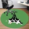 1 Stück Kuh UFO Büro Runder Teppich, Indoor-Matte Geeignet Für Büro, Unter Bürostühlen Schlafzimmer Wohnzimmer Heimdekoration, Zimmerdeko D060
