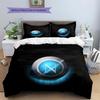 SSC Napoli Pattern Bedding,Quilt Set Quilt Cover Pillowcase Home Birthday Gift(1 * duvet cover + 2 * pillowcase, without core)
