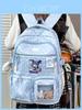 Cute Starry Pattern Girls Backpack With Nylon For School And Teens