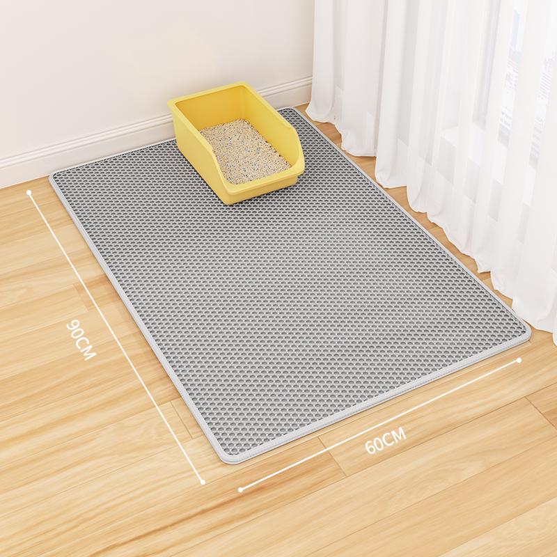 Cat Litter Mat: Anti-Tracking, Anti-Splash, Double Layer, Leak-Control Mat for Cats