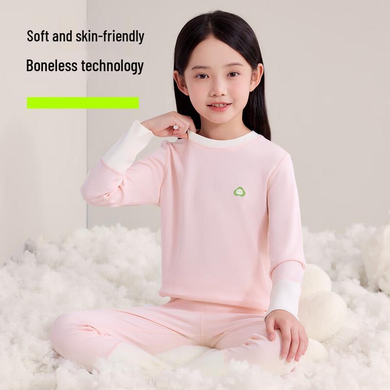 Youkeshu Girls' 100% Cotton Thermal Underwear Set