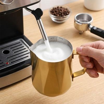 Spitzer Ausguss Milchkännchen Rostfreier Stahl Milchschaumbehälter Kaffee Latte Art Kanne Zuhause