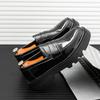 Dress Shoes Men Black PU Thick Sole Wear-resistant Casual Business Loafers European Social Shoes Size 38-45 Men Shoes