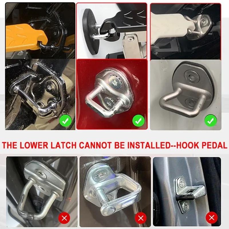 250kg Car Foot Pedal Step Board Door Latch Pedals Hook Roof Rack Step Fit Universal Vehicle Auxiliary Running Boards Accessies