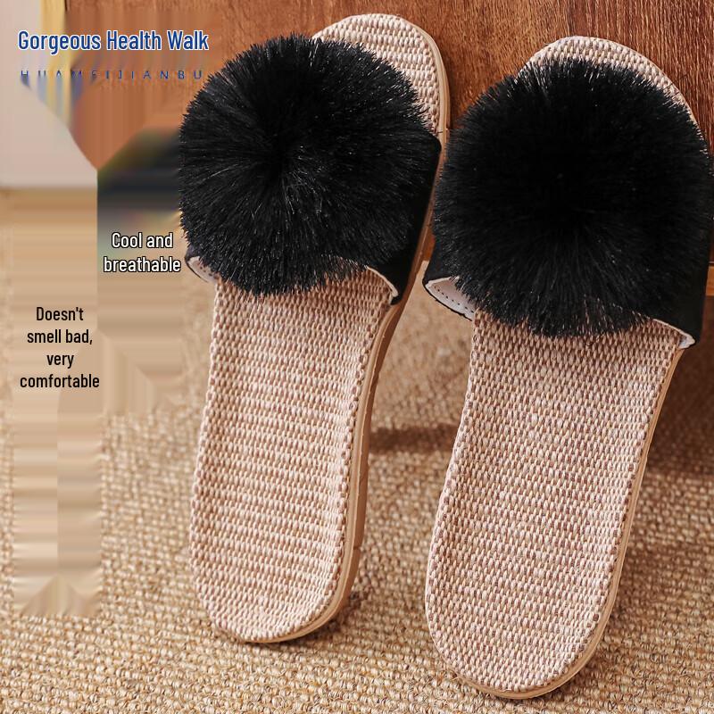 Huamei Jianbu Women s Linen Indoor Slippers HM3130 39-40